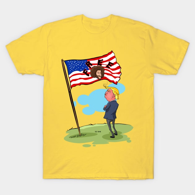 Trump US Flage with FREE Text T-Shirt by ssbond